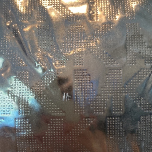 Michael Kors Metallic Patent logo tote bag purse two tone - Picture 8 of 11